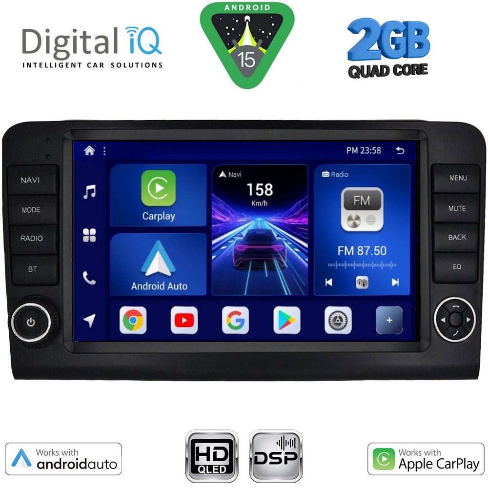 DIGITAL IQ BXC 3416_CPAA (9inc) MULTIMEDIA TABLET for MERCEDES ML (W164) – GL (X164) mod. 2005-2011 DIGITAL IQ BXC 3416_CPAA (9inc) MULTIMEDIA TABLET for MERCEDES ML (W164) – GL (X164) mod. 2005-2011