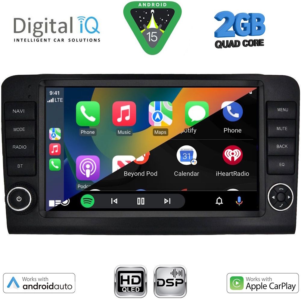 DIGITAL IQ BXC 3416_CPAA (9inc) MULTIMEDIA TABLET for MERCEDES ML (W164) – GL (X164) mod. 2005-2011 DIGITAL IQ BXC 3416_CPAA (9inc) MULTIMEDIA TABLET for MERCEDES ML (W164) – GL (X164) mod. 2005-2011