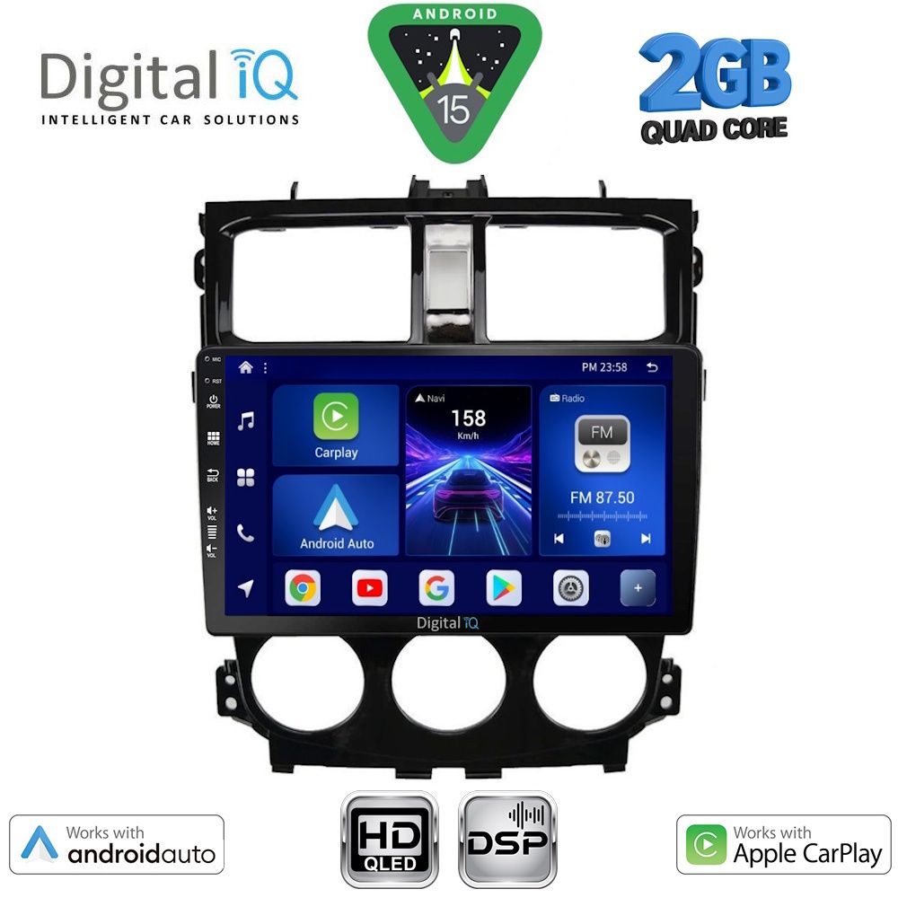 DIGITAL IQ BXC 3435_CPAA (9inc) MULTIMEDIA TABLET for MITSUBISHI COLT mod. 2013-2023 DIGITAL IQ BXC 3435_CPAA (9inc) MULTIMEDIA TABLET for MITSUBISHI COLT mod. 2013-2023