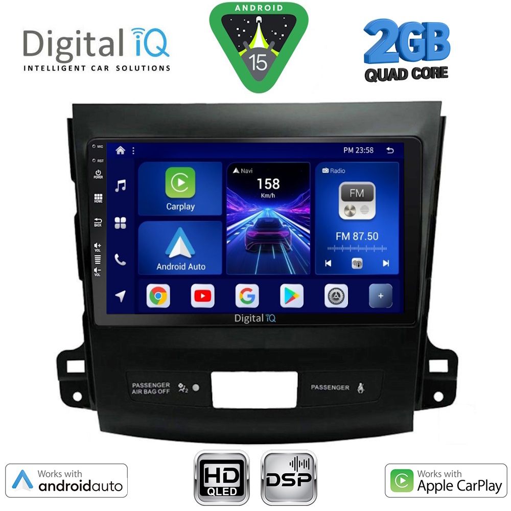 DIGITAL IQ BXC 3442_CPAA (9inc) MULTIMEDIA TABLET for CITROEN C-CROSSER | MITSUBISHI OUTLANDER | PEUGEOT 4007 mod. 2006-2012 DIGITAL IQ BXC 3442_CPAA (9inc) MULTIMEDIA TABLET for CITROEN C-CROSSER | MITSUBISHI OUTLANDER | PEUGEOT 4007 mod. 2006-2012