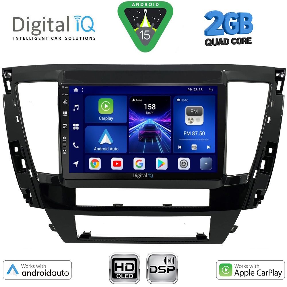 DIGITAL IQ BXC 3447S_CPAA (9inc) MULTIMEDIA TABLET for MITSUBISHI PAJERO SPORT mod. 2020-2026 DIGITAL IQ BXC 3447S_CPAA (9inc) MULTIMEDIA TABLET for MITSUBISHI PAJERO SPORT mod. 2020-2026