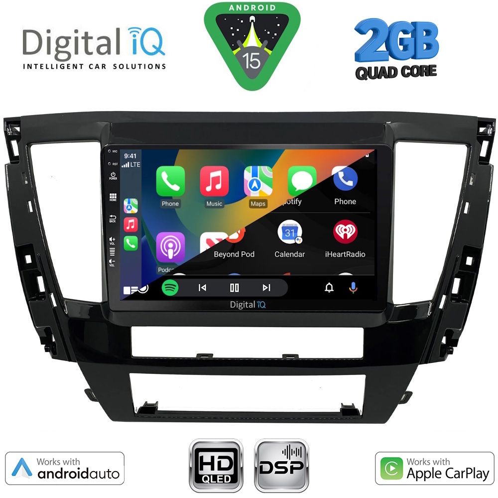 DIGITAL IQ BXC 3447S_CPAA (9inc) MULTIMEDIA TABLET for MITSUBISHI PAJERO SPORT mod. 2020-2026 DIGITAL IQ BXC 3447S_CPAA (9inc) MULTIMEDIA TABLET for MITSUBISHI PAJERO SPORT mod. 2020-2026