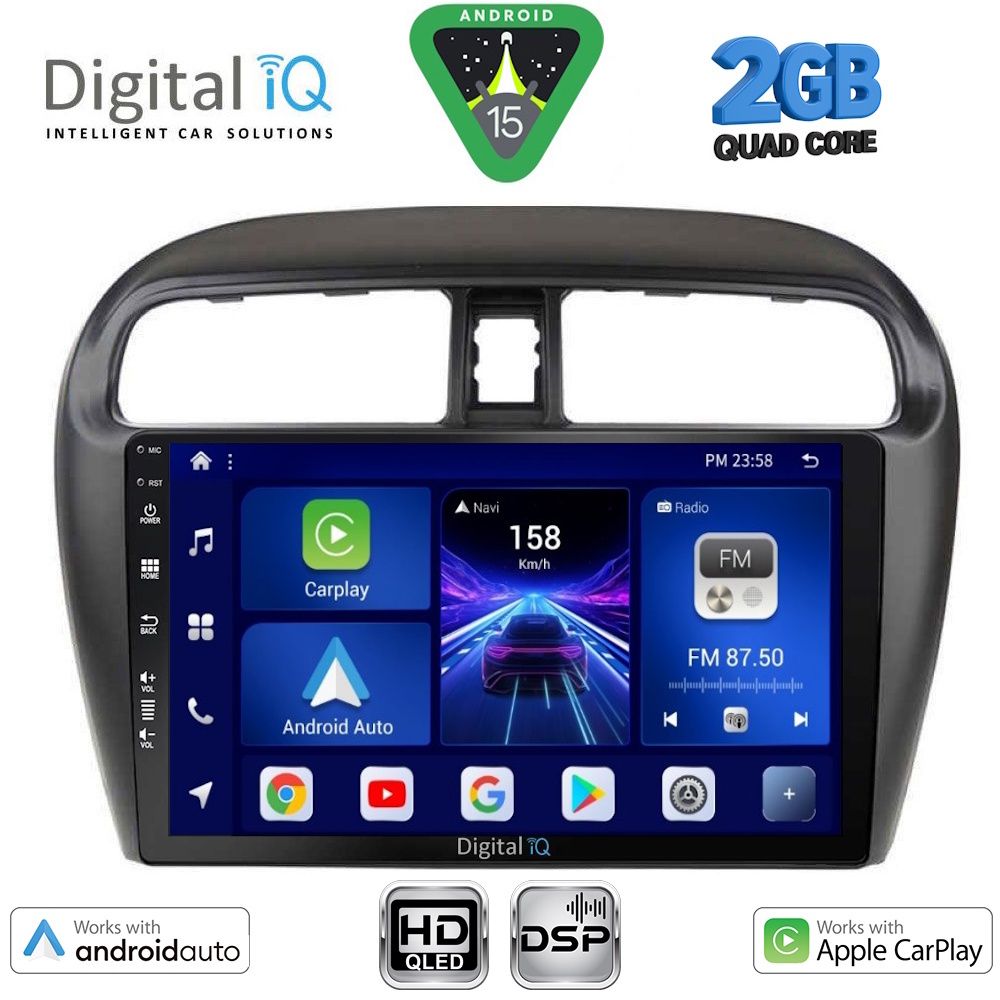DIGITAL IQ BXC 3448_CPAA (9inc) MULTIMEDIA TABLET for MITSUBISHI SPACESTAR mod. 2013-2020 DIGITAL IQ BXC 3448_CPAA (9inc) MULTIMEDIA TABLET for MITSUBISHI SPACESTAR mod. 2013-2020