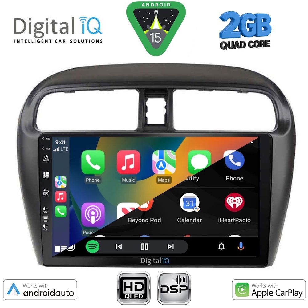 DIGITAL IQ BXC 3448_CPAA (9inc) MULTIMEDIA TABLET for MITSUBISHI SPACESTAR mod. 2013-2020 DIGITAL IQ BXC 3448_CPAA (9inc) MULTIMEDIA TABLET for MITSUBISHI SPACESTAR mod. 2013-2020