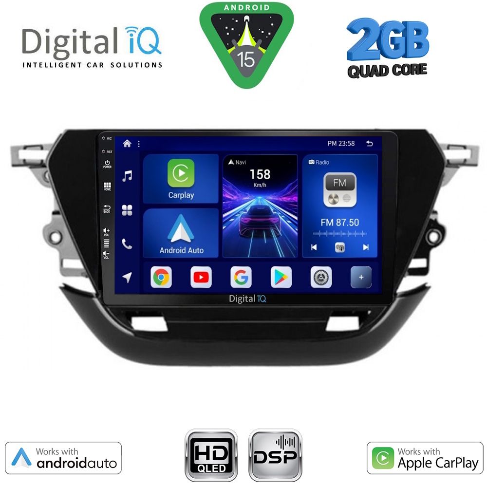DIGITAL IQ BXC 3487_CPAA (9inc) MULTIMEDIA TABLET for OPEL CORSA F mod. 2019-2024 DIGITAL IQ BXC 3487_CPAA (9inc) MULTIMEDIA TABLET for OPEL CORSA F mod. 2019-2024