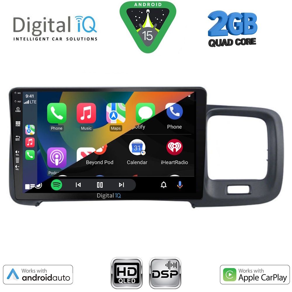 DIGITAL IQ BXC 3785_CPAA (9inc) MULTIMEDIA TABLET for VOLVO S60 mod. 2010-2018 DIGITAL IQ BXC 3785_CPAA (9inc) MULTIMEDIA TABLET for VOLVO S60 mod. 2010-2018
