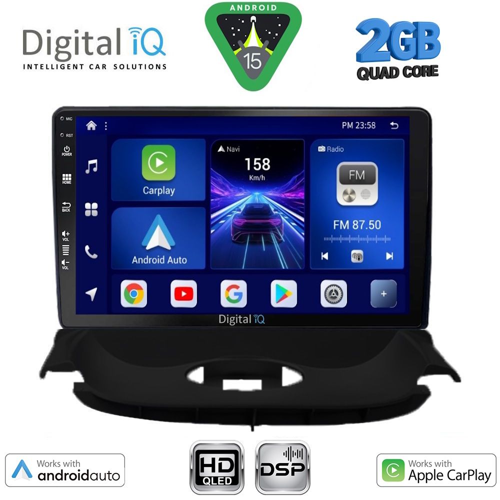 DIGITAL IQ BXC 3505_CPAA (9inc) MULTIMEDIA TABLET for PEUGEOT 206 mod. 1998-2006 DIGITAL IQ BXC 3505_CPAA (9inc) MULTIMEDIA TABLET for PEUGEOT 206 mod. 1998-2006