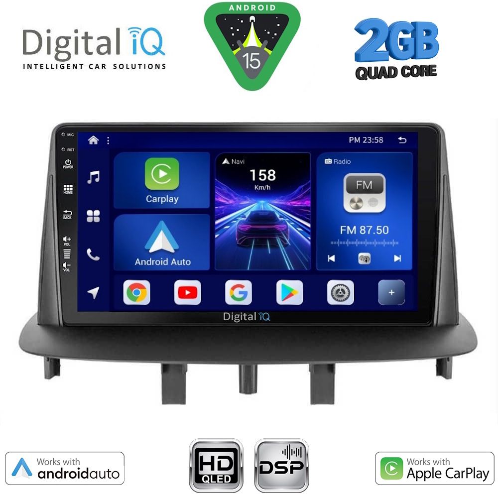 DIGITAL IQ BXC 3556_CPAA (9inc) MULTIMEDIA TABLET for RENAULT MEGANE 3 mod. 2009-2016 DIGITAL IQ BXC 3556_CPAA (9inc) MULTIMEDIA TABLET for RENAULT MEGANE 3 mod. 2009-2016