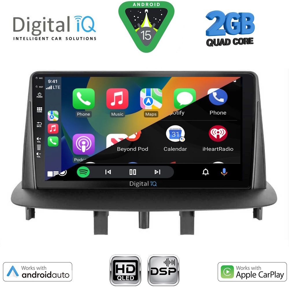 DIGITAL IQ BXC 3556_CPAA (9inc) MULTIMEDIA TABLET for RENAULT MEGANE 3 mod. 2009-2016 DIGITAL IQ BXC 3556_CPAA (9inc) MULTIMEDIA TABLET for RENAULT MEGANE 3 mod. 2009-2016