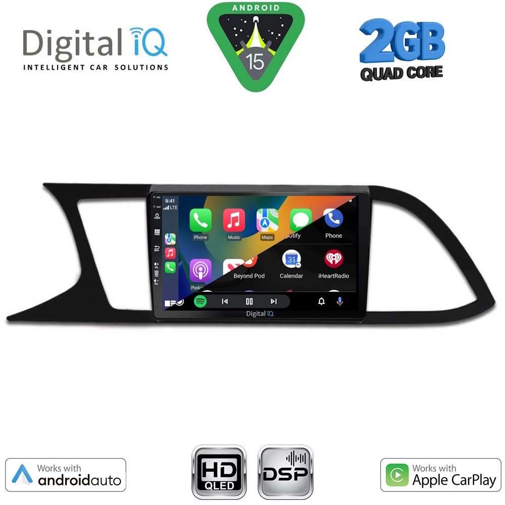 DIGITAL IQ BXC 3575_CPAA (9inc) MULTIMEDIA TABLET for SEAT LEON mod. 2012-2021 DIGITAL IQ BXC 3575_CPAA (9inc) MULTIMEDIA TABLET for SEAT LEON mod. 2012-2021