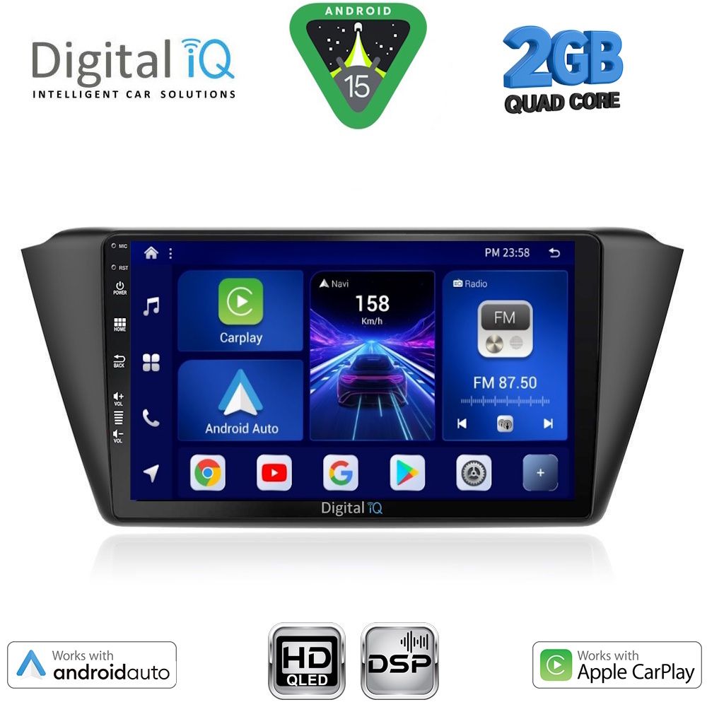 DIGITAL IQ BXC 3582_CPAA (9inc) MULTIMEDIA TABLET for SKODA FABIA mod. 2015-2022 DIGITAL IQ BXC 3582_CPAA (9inc) MULTIMEDIA TABLET for SKODA FABIA mod. 2015-2022