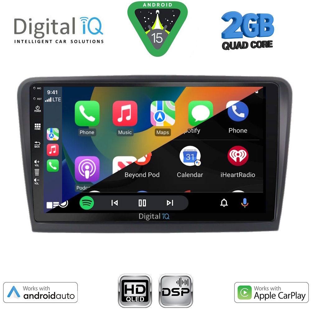 DIGITAL IQ BXC 3601_CPAA (9inc) MULTIMEDIA TABLET for SKODA RAPID mod. 2012-2023 DIGITAL IQ BXC 3601_CPAA (9inc) MULTIMEDIA TABLET for SKODA RAPID mod. 2012-2023