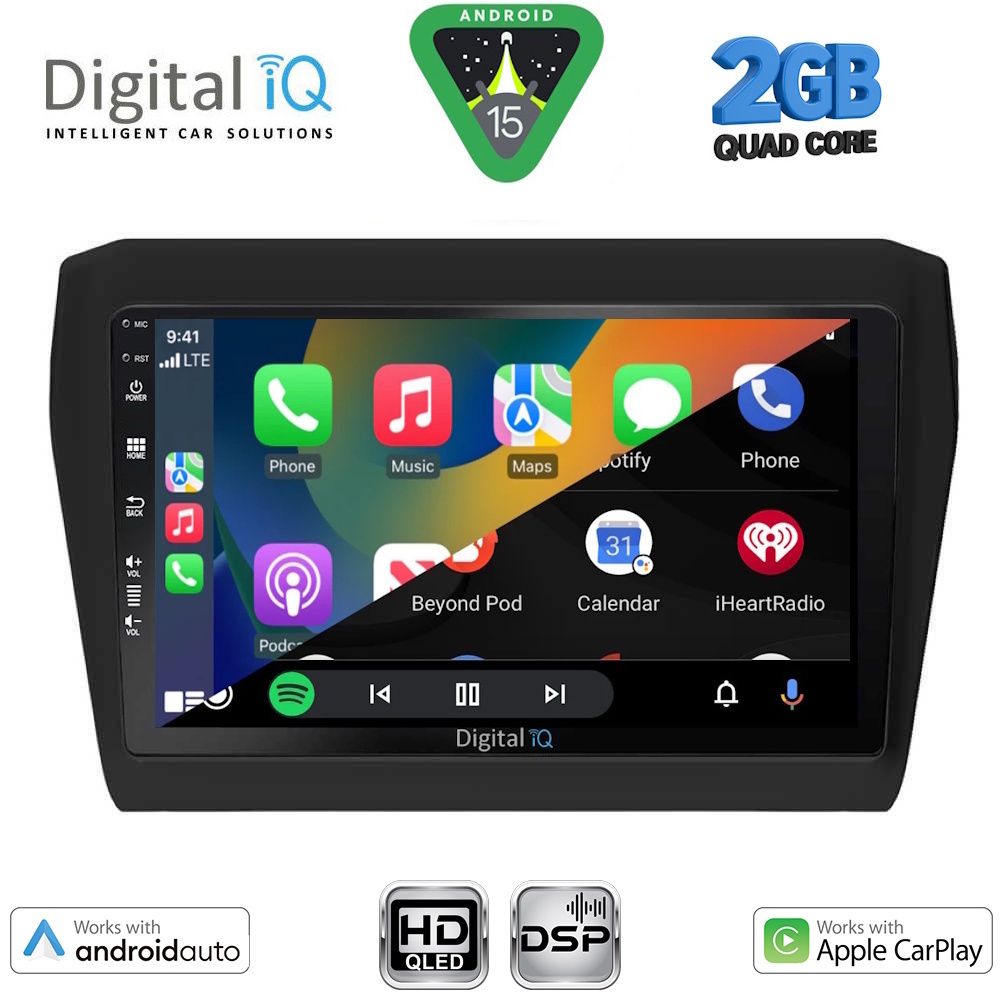 DIGITAL IQ BXC 3686_CPAA (9inc) MULTIMEDIA TABLET for SUZUKI SWIFT mod. 2017-2023 DIGITAL IQ BXC 3686_CPAA (9inc) MULTIMEDIA TABLET for SUZUKI SWIFT mod. 2017-2023