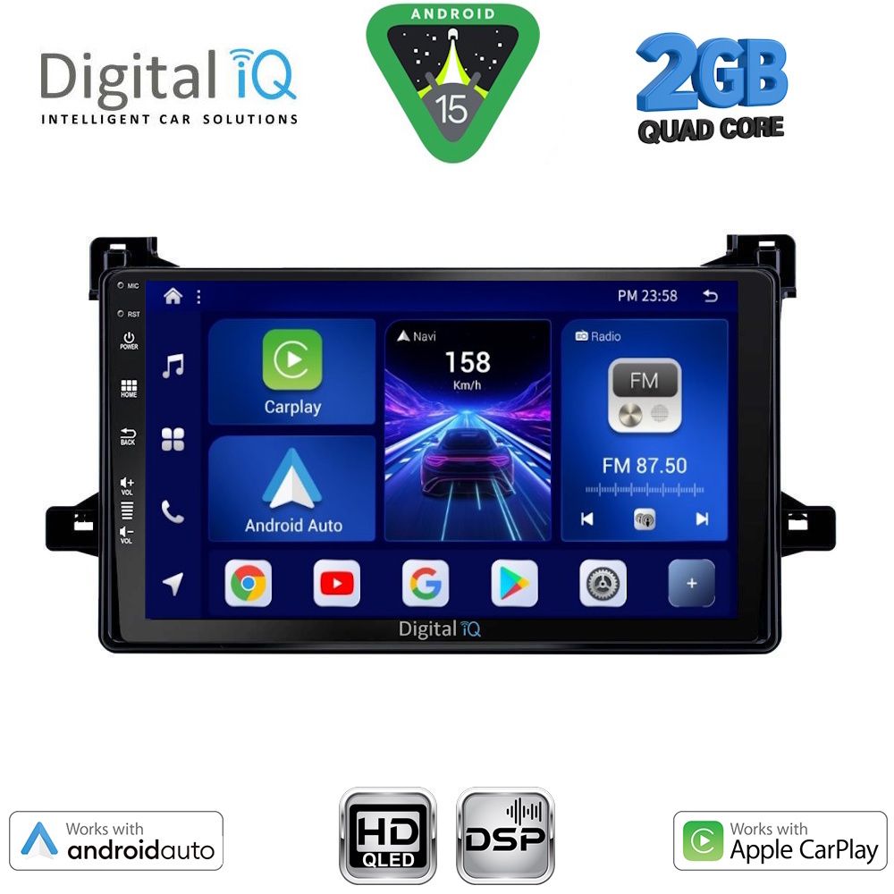 DIGITAL IQ BXC 3727_CPAA (9inc) MULTIMEDIA TABLET for TOYOTA PRIUS mod. 2016-2020 DIGITAL IQ BXC 3727_CPAA (9inc) MULTIMEDIA TABLET for TOYOTA PRIUS mod. 2016-2020