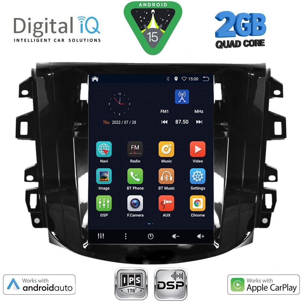 DIGITAL IQ BXC 3856_CPAA TESLA STYLE for NISSAN NAVARA mod. 2016-2025 DIGITAL IQ BXC 3856_CPAA TESLA STYLE for NISSAN NAVARA mod. 2016-2025