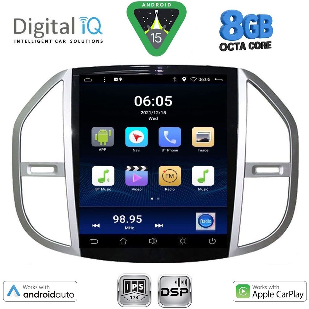 DIGITAL IQ BXF 7960_CPAA TESLA STYLE for MERCEDES VITO mod. 2015-2024 DIGITAL IQ BXF 7960_CPAA TESLA STYLE for MERCEDES VITO mod. 2015-2024