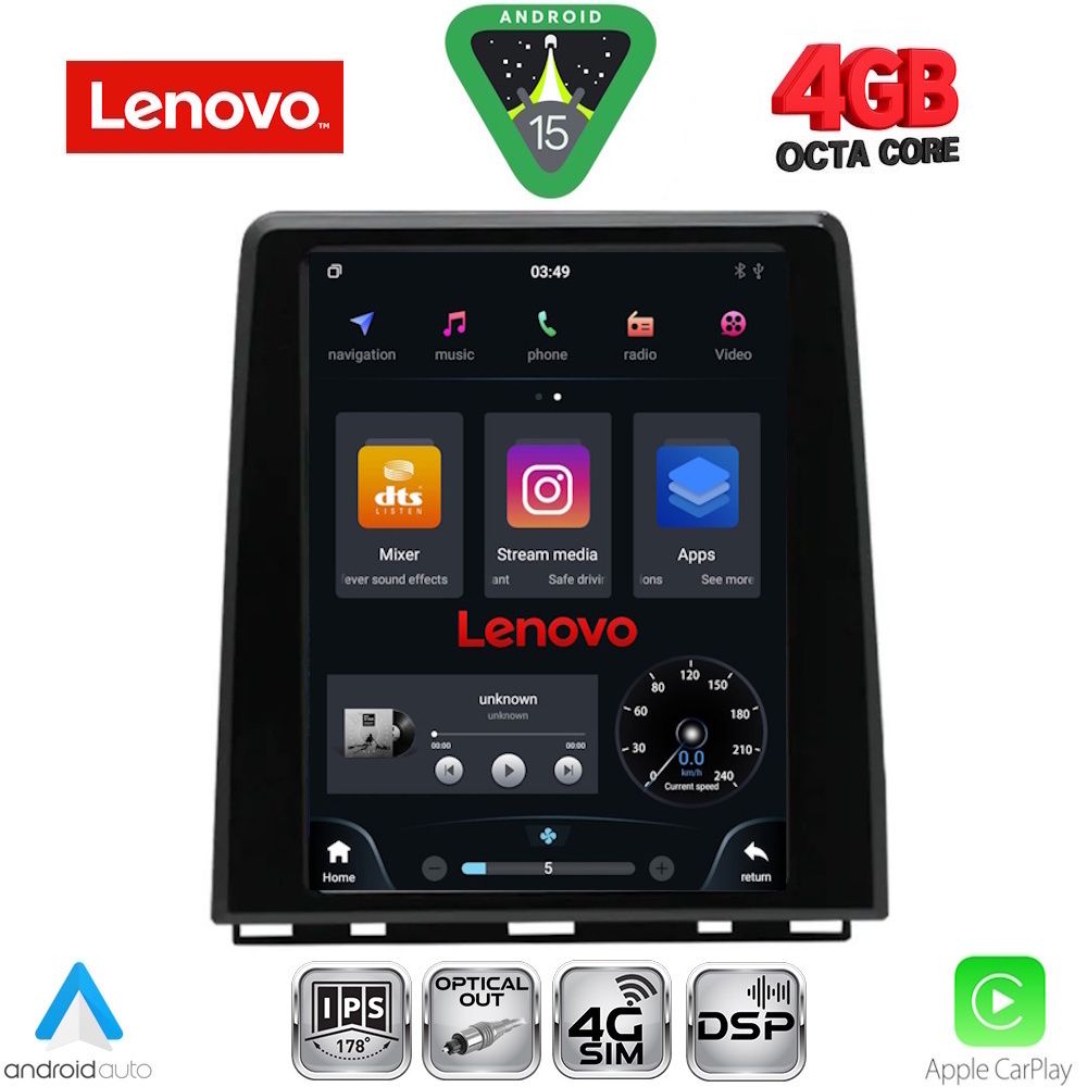 LENOVO SSX 9948_CPAA (HIGH VERSION) TESLA STYLE for RENAULT CLIO 5 - CAPTUR mod. 2019-2026 LENOVO SSX 9948_CPAA (HIGH VERSION) TESLA STYLE for RENAULT CLIO 5 - CAPTUR mod. 2019-2026