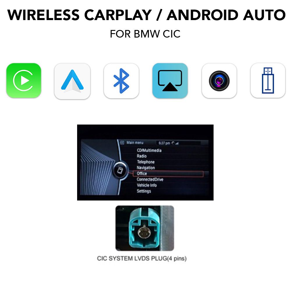 DIGITAL IQ BM 226 CPAA (WIRELESS CARPLAY / ANDROID AUTO BOX for BMW - MINI (CIC system) with FRONT - REAR cameras DIGITAL IQ BM 226 CPAA (WIRELESS CARPLAY / ANDROID AUTO BOX for BMW - MINI (CIC system) with FRONT - REAR cameras