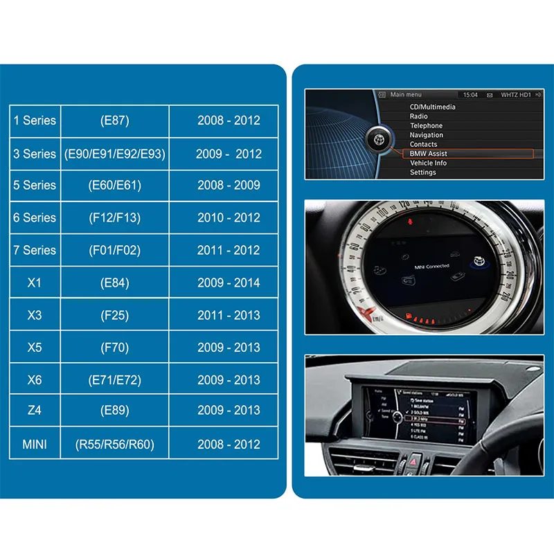 DIGITAL IQ BM 006W CPAA (WIRELESS CARPLAY / ANDROID AUTO BOX for BMW - MINI (CIC system) with 2 cameras FRONT - REAR) DIGITAL IQ BM 006W CPAA (WIRELESS CARPLAY / ANDROID AUTO BOX for BMW - MINI (CIC system) with 2 cameras FRONT - REAR)