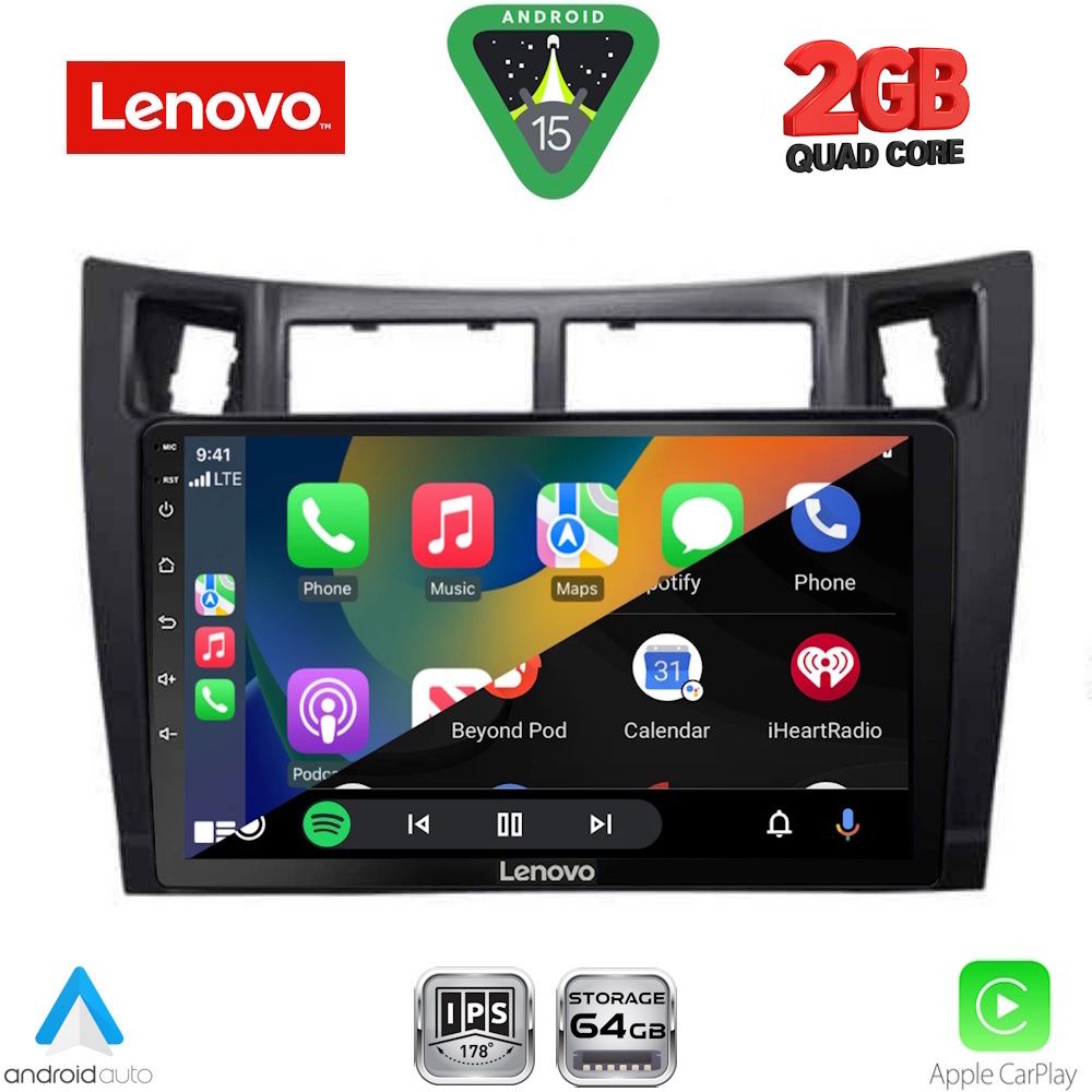 LENOVO LVD 2736BL_CPA (9inc) MULTIMEDIA TABLET for TOYOTA YARIS mod. 2006-2011 (BLACK) LENOVO LVD 2736BL_CPA (9inc) MULTIMEDIA TABLET for TOYOTA YARIS mod. 2006-2011 (BLACK)