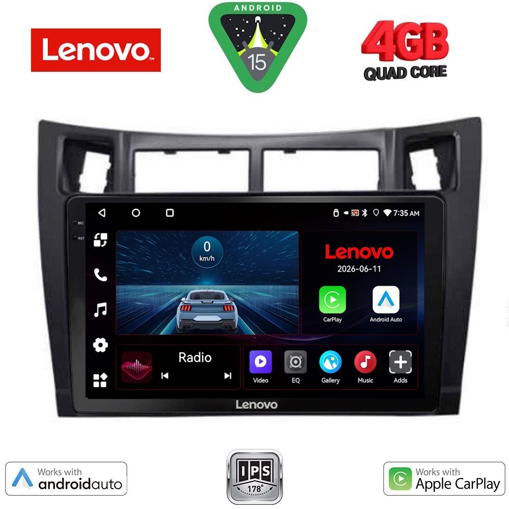 LENOVO LVE 8736BL_CPAA (9inc) MULTIMEDIA TABLET for TOYOTA YARIS mod. 2006-2011 (BLACK) LENOVO LVE 8736BL_CPAA (9inc) MULTIMEDIA TABLET for TOYOTA YARIS mod. 2006-2011 (BLACK)
