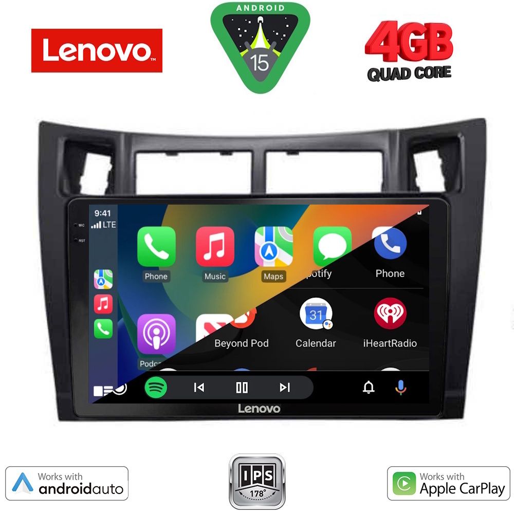 LENOVO LVE 8736BL_CPAA (9inc) MULTIMEDIA TABLET for TOYOTA YARIS mod. 2006-2011 (BLACK) LENOVO LVE 8736BL_CPAA (9inc) MULTIMEDIA TABLET for TOYOTA YARIS mod. 2006-2011 (BLACK)