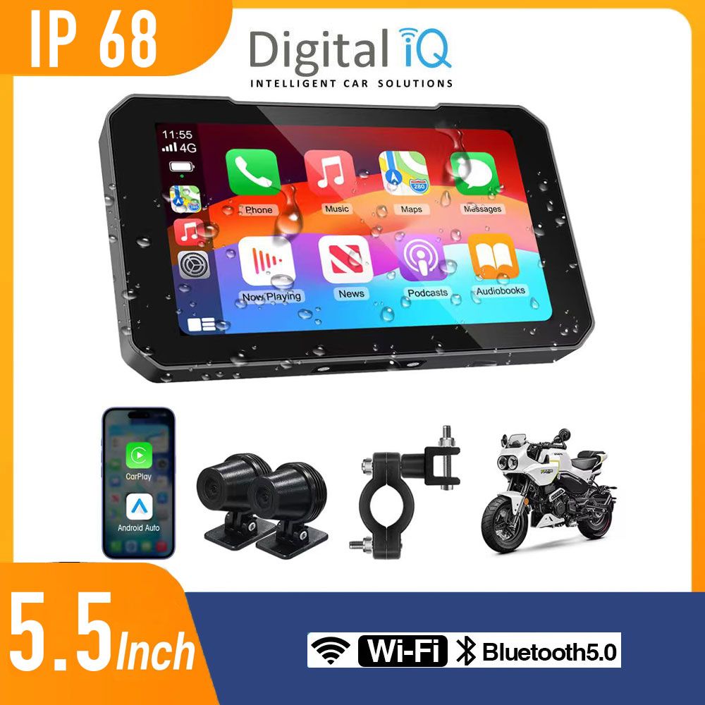 DIGITAL IQ PNA 5500_CPA (5.5inc) MOTORCYCLE CARPLAY-ANDROID AUTO (with TPMS - 2 DVR CAMERAS) DIGITAL IQ PNA 5500_CPA (5.5inc) MOTORCYCLE CARPLAY-ANDROID AUTO (with TPMS - 2 DVR CAMERAS)