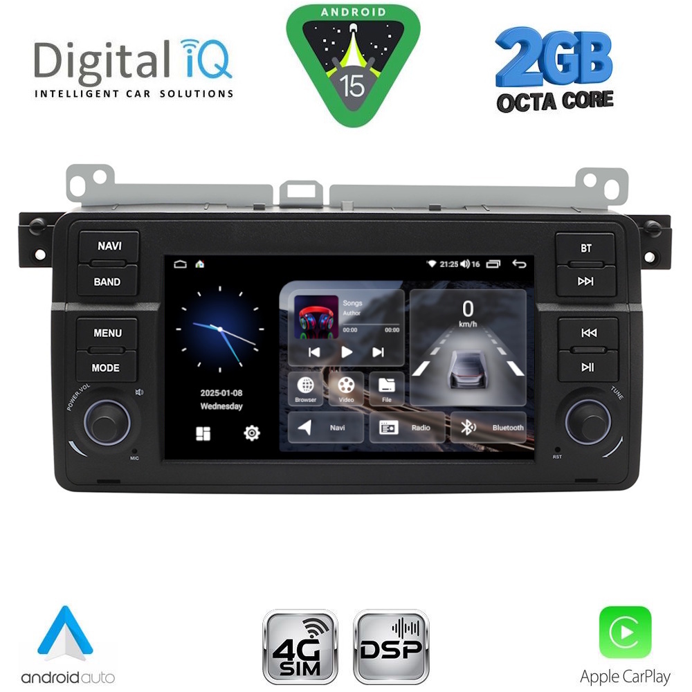 DIGITAL IQ BLF 352_CPA (7" DECK) MULTIMEDIA SYSTEM for BMW E46 mod. 1998-2005 DIGITAL IQ BLF 352_CPA (7" DECK) MULTIMEDIA SYSTEM for BMW E46 mod. 1998-2005