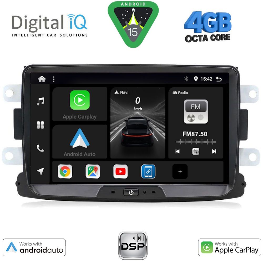 DIGITAL IQ BXF 633_CPAA (8" DECK) MULTIMEDIA SYSTEM for DACIA mod. 2012-2019 - RENAULT CAPTURE mod. 2013-2021 DIGITAL IQ BXF 633_CPAA (8" DECK) MULTIMEDIA SYSTEM for DACIA mod. 2012-2019 - RENAULT CAPTURE mod. 2013-2021