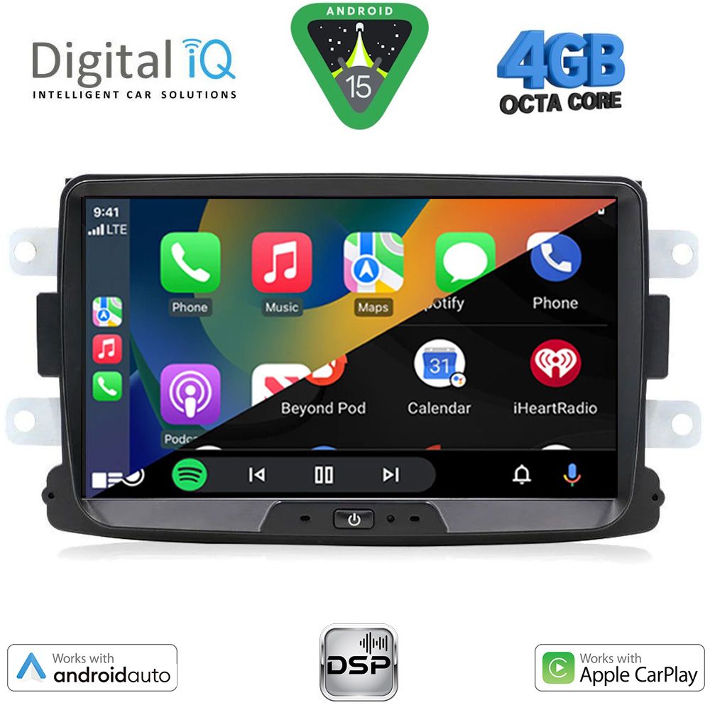 DIGITAL IQ BXF 633_CPAA (8" DECK) MULTIMEDIA SYSTEM for DACIA mod. 2012-2019 - RENAULT CAPTURE mod. 2013-2021 DIGITAL IQ BXF 633_CPAA (8" DECK) MULTIMEDIA SYSTEM for DACIA mod. 2012-2019 - RENAULT CAPTURE mod. 2013-2021