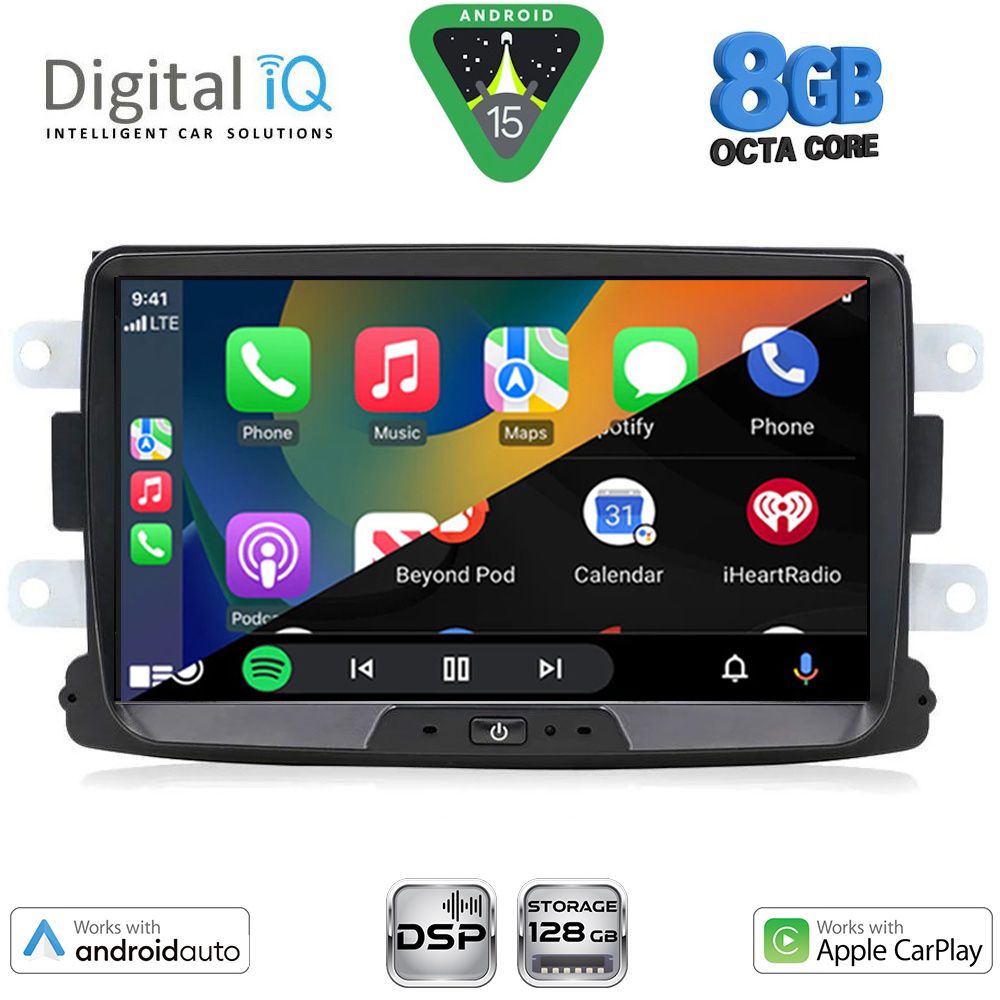 DIGITAL IQ BXF 733_CPAA (8" DECK) MULTIMEDIA SYSTEM for DACIA mod. 2012-2019 - RENAULT CAPTURE mod. 2013-2021 DIGITAL IQ BXF 733_CPAA (8" DECK) MULTIMEDIA SYSTEM for DACIA mod. 2012-2019 - RENAULT CAPTURE mod. 2013-2021