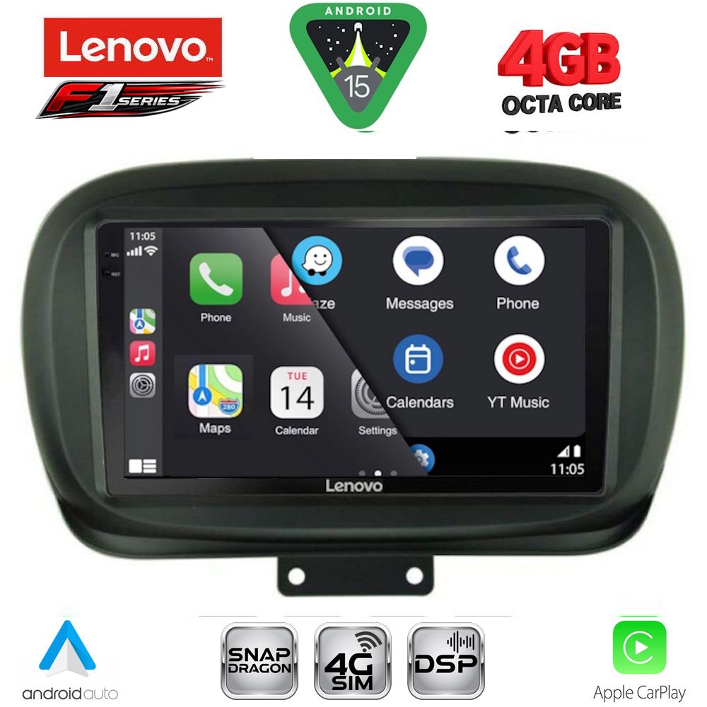 LENOVO SSQ 9134_CPA (9inc) MULTIMEDIA TABLET for FIAT 500Χ mod. 2014-2024 LENOVO SSQ 9134_CPA (9inc) MULTIMEDIA TABLET for FIAT 500Χ mod. 2014-2024