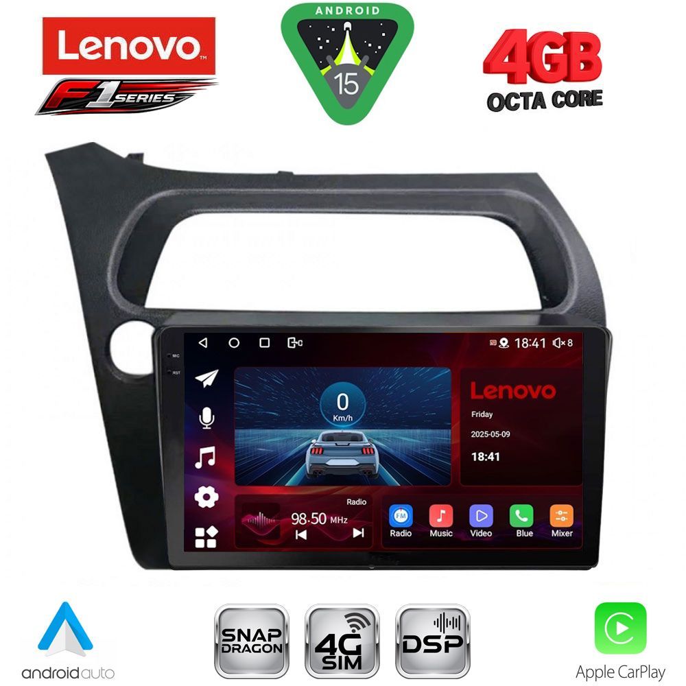 LENOVO SSQ 9189_CPA (9inc) MULTIMEDIA TABLET for HONDA CIVIC 3D-5D mod. 2006-2012 LENOVO SSQ 9189_CPA (9inc) MULTIMEDIA TABLET for HONDA CIVIC 3D-5D mod. 2006-2012