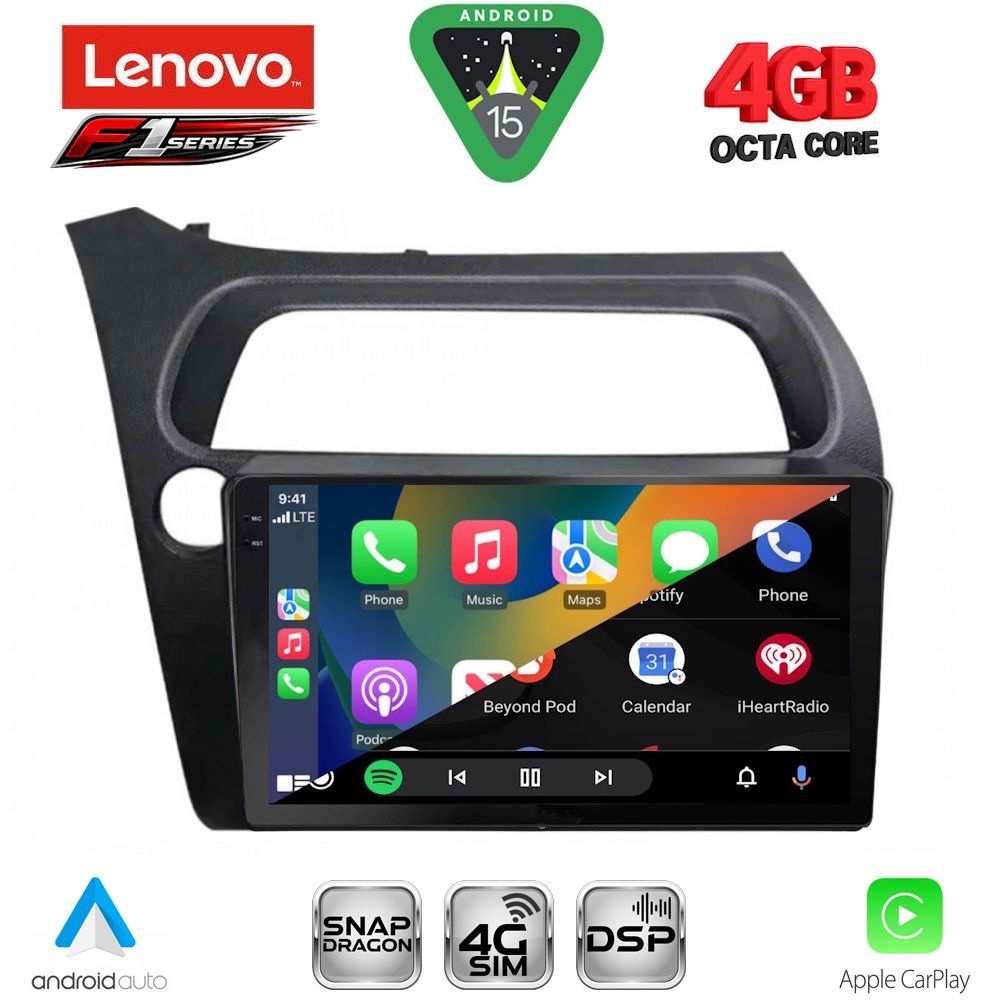 LENOVO SSQ 9189_CPA (9inc) MULTIMEDIA TABLET for HONDA CIVIC 3D-5D mod. 2006-2012 LENOVO SSQ 9189_CPA (9inc) MULTIMEDIA TABLET for HONDA CIVIC 3D-5D mod. 2006-2012