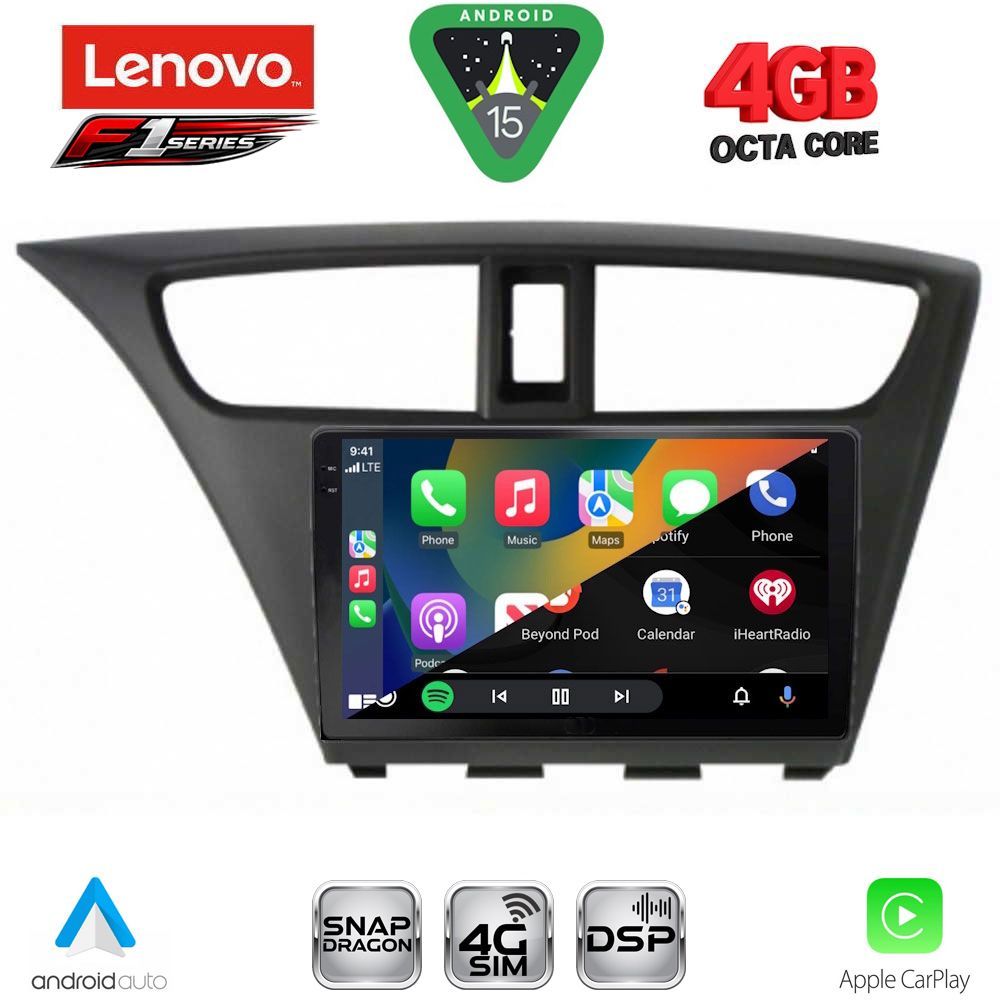 LENOVO SSQ 9190_CPA (9inc) MULTIMEDIA TABLET for HONDA CIVIC mod. 2012-2016 LENOVO SSQ 9190_CPA (9inc) MULTIMEDIA TABLET for HONDA CIVIC mod. 2012-2016