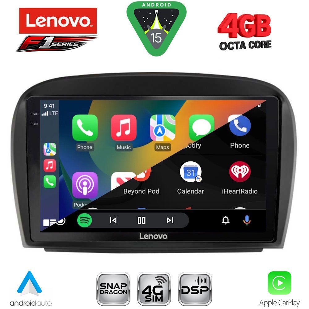 LENOVO SSQ 9427_CPA (9inc) MULTIMEDIA TABLET for MERCEDES SL (R230) FACELIFT mod. 2006-2012 LENOVO SSQ 9427_CPA (9inc) MULTIMEDIA TABLET for MERCEDES SL (R230) FACELIFT mod. 2006-2012
