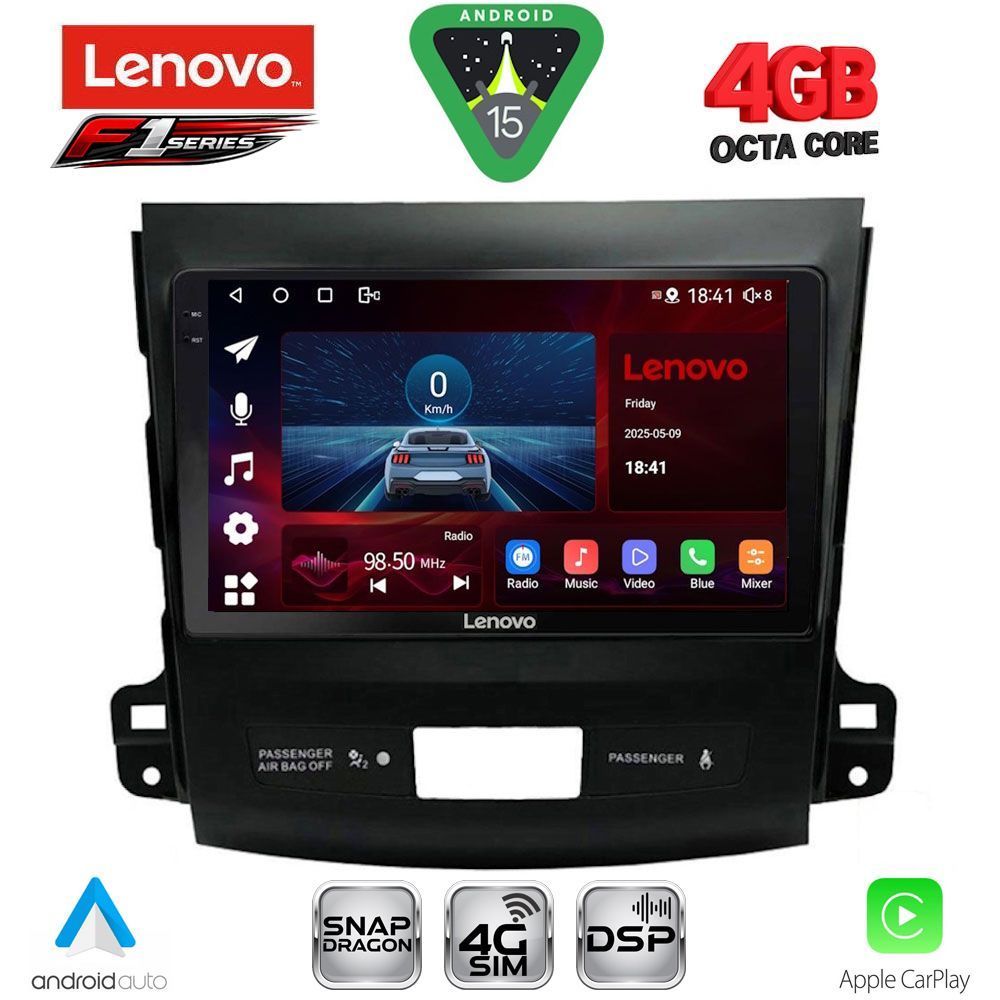 LENOVO SSQ 9442_CPA (9inc) MULTIMEDIA TABLET for CITROEN C-CROSSER | MITSUBISHI OUTLANDER | PEUGEOT 4007 mod. 2006-2012 LENOVO SSQ 9442_CPA (9inc) MULTIMEDIA TABLET for CITROEN C-CROSSER | MITSUBISHI OUTLANDER | PEUGEOT 4007 mod. 2006-2012