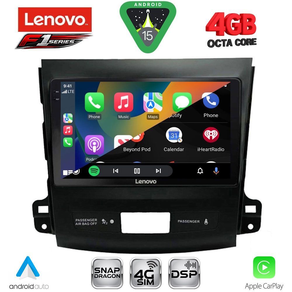 LENOVO SSQ 9442_CPA (9inc) MULTIMEDIA TABLET for CITROEN C-CROSSER | MITSUBISHI OUTLANDER | PEUGEOT 4007 mod. 2006-2012 LENOVO SSQ 9442_CPA (9inc) MULTIMEDIA TABLET for CITROEN C-CROSSER | MITSUBISHI OUTLANDER | PEUGEOT 4007 mod. 2006-2012