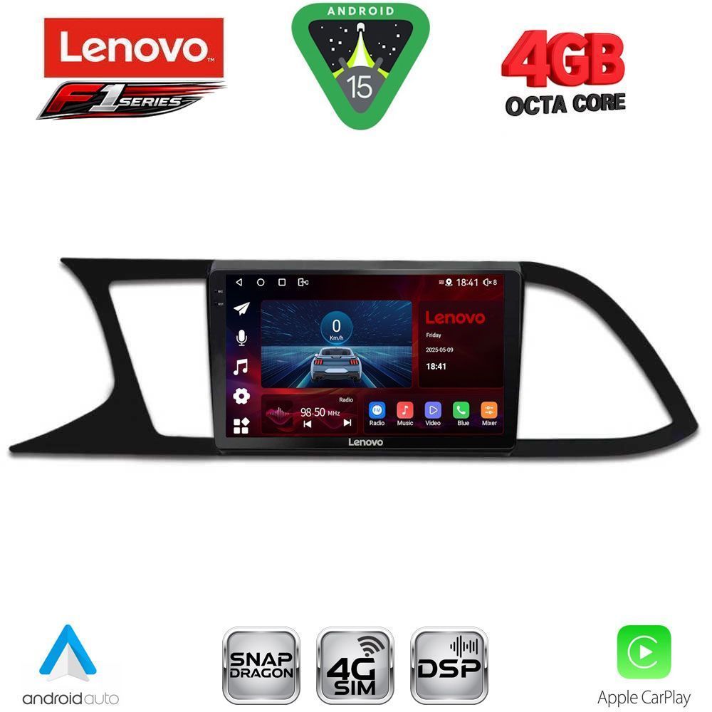 LENOVO SSQ 9575_CPA (9inc) MULTIMEDIA TABLET for SEAT LEON mod. 2012-2021 LENOVO SSQ 9575_CPA (9inc) MULTIMEDIA TABLET for SEAT LEON mod. 2012-2021
