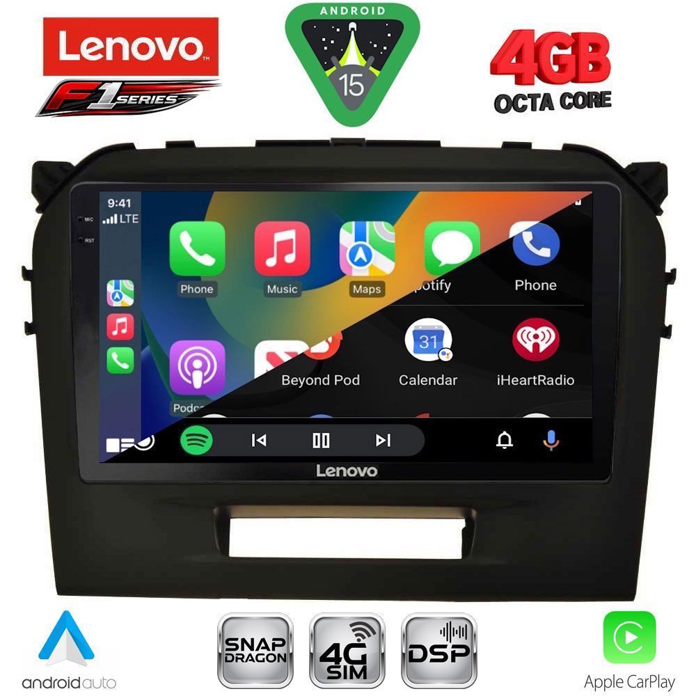 LENOVO SSQ 9697BL_CPA (9inc) MULTIMEDIA TABLET for SUZUKI VITARA mod. 2016-2022 (BLACK) LENOVO SSQ 9697BL_CPA (9inc) MULTIMEDIA TABLET for SUZUKI VITARA mod. 2016-2022 (BLACK)