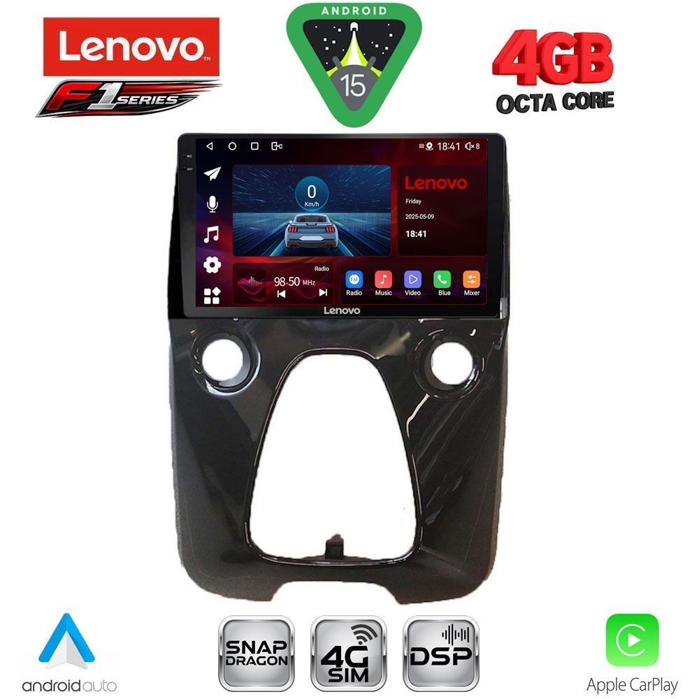 LENOVO SSQ 9708_CPA A/C (10inc) MULTIMEDIA TABLET for CITROEN C1-PEUGEOT 108-TOYOTA AYGO mod. 2014-2022 LENOVO SSQ 9708_CPA A/C (10inc) MULTIMEDIA TABLET for CITROEN C1-PEUGEOT 108-TOYOTA AYGO mod. 2014-2022