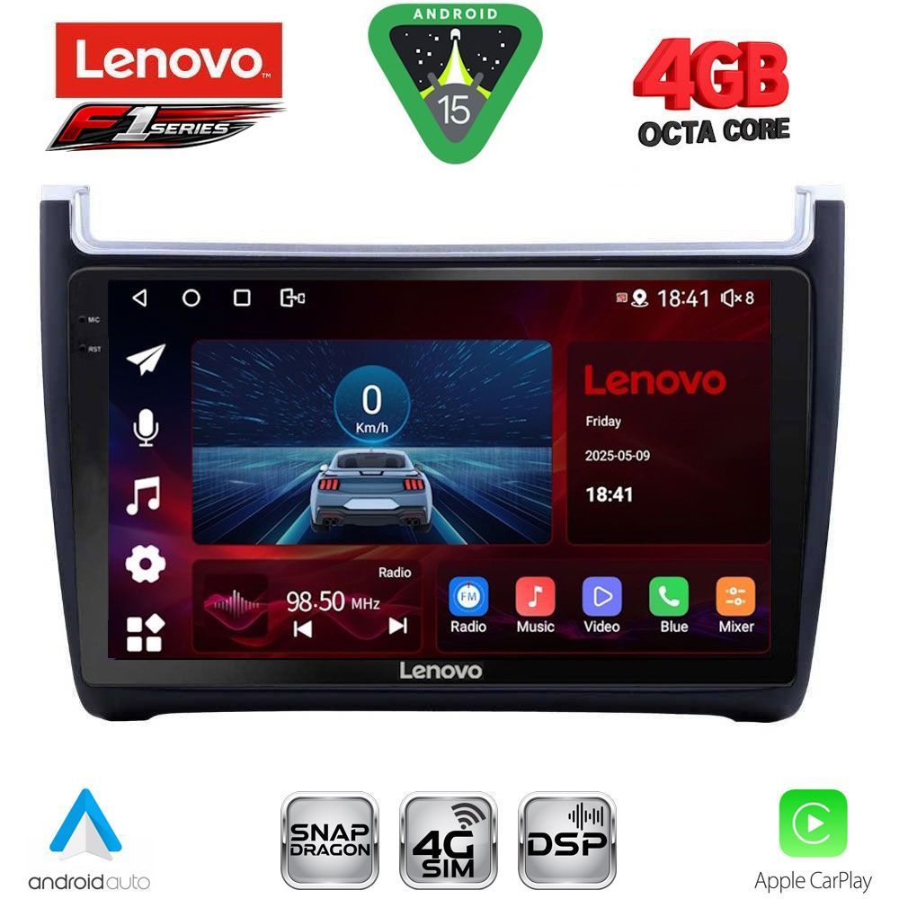LENOVO SSQ 9757_CPA (9inc) MULTIMEDIA TABLET for VW POLO mod. 2014-2017 LENOVO SSQ 9757_CPA (9inc) MULTIMEDIA TABLET for VW POLO mod. 2014-2017