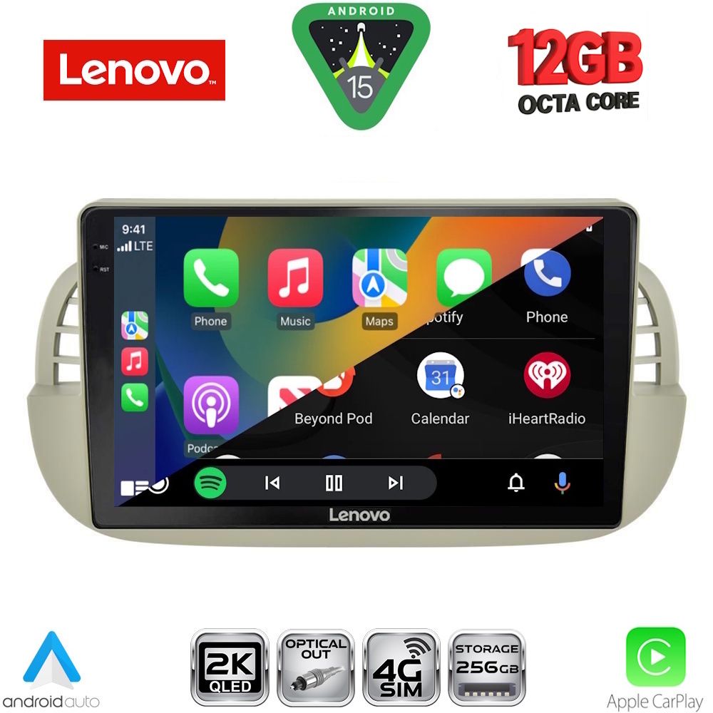 LENOVO SSZ 12130BG_CPA (9inc) MULTIMEDIA TABLET for FIAT 500 mod. 2007-2015 (BEIGE) LENOVO SSZ 12130BG_CPA (9inc) MULTIMEDIA TABLET for FIAT 500 mod. 2007-2015 (BEIGE)