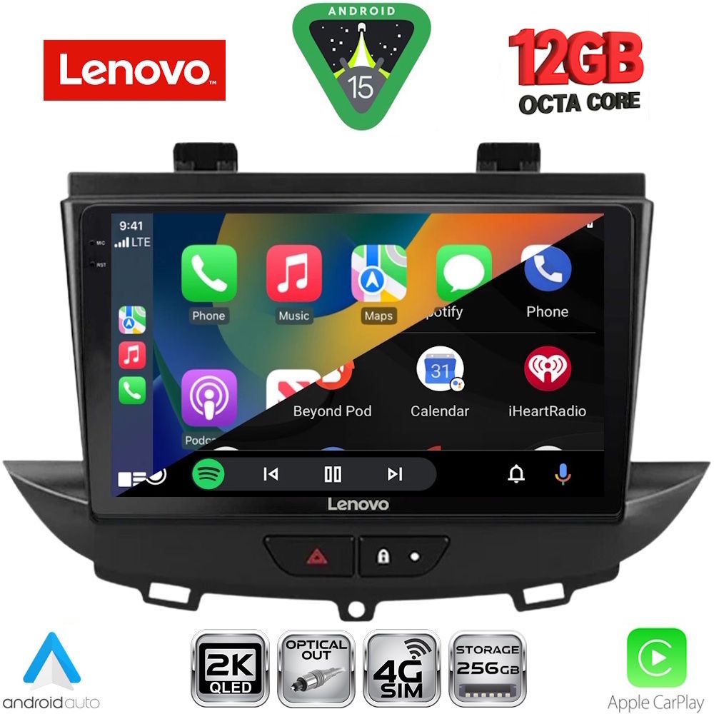 LENOVO SSZ 12490_CPA (9inc) MULTIMEDIA TABLET for OPEL CROSSLAND – GRANDLAND mod. 2017-2025 LENOVO SSZ 12490_CPA (9inc) MULTIMEDIA TABLET for OPEL CROSSLAND – GRANDLAND mod. 2017-2025