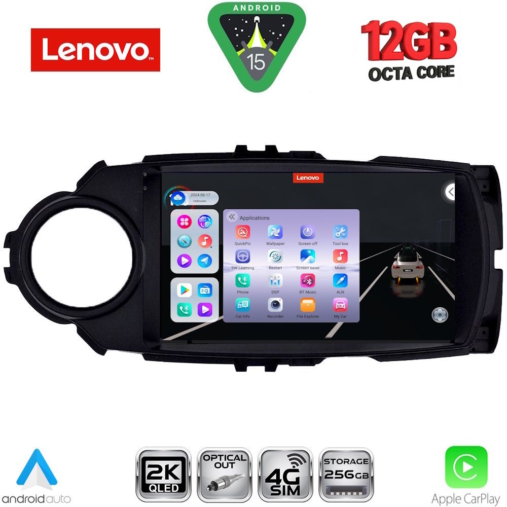 LENOVO SSZ 12737FL_CPA (9inc) MULTIMEDIA TABLET for TOYOTA YARIS mod. 2015-2020 LENOVO SSZ 12737FL_CPA (9inc) MULTIMEDIA TABLET for TOYOTA YARIS mod. 2015-2020