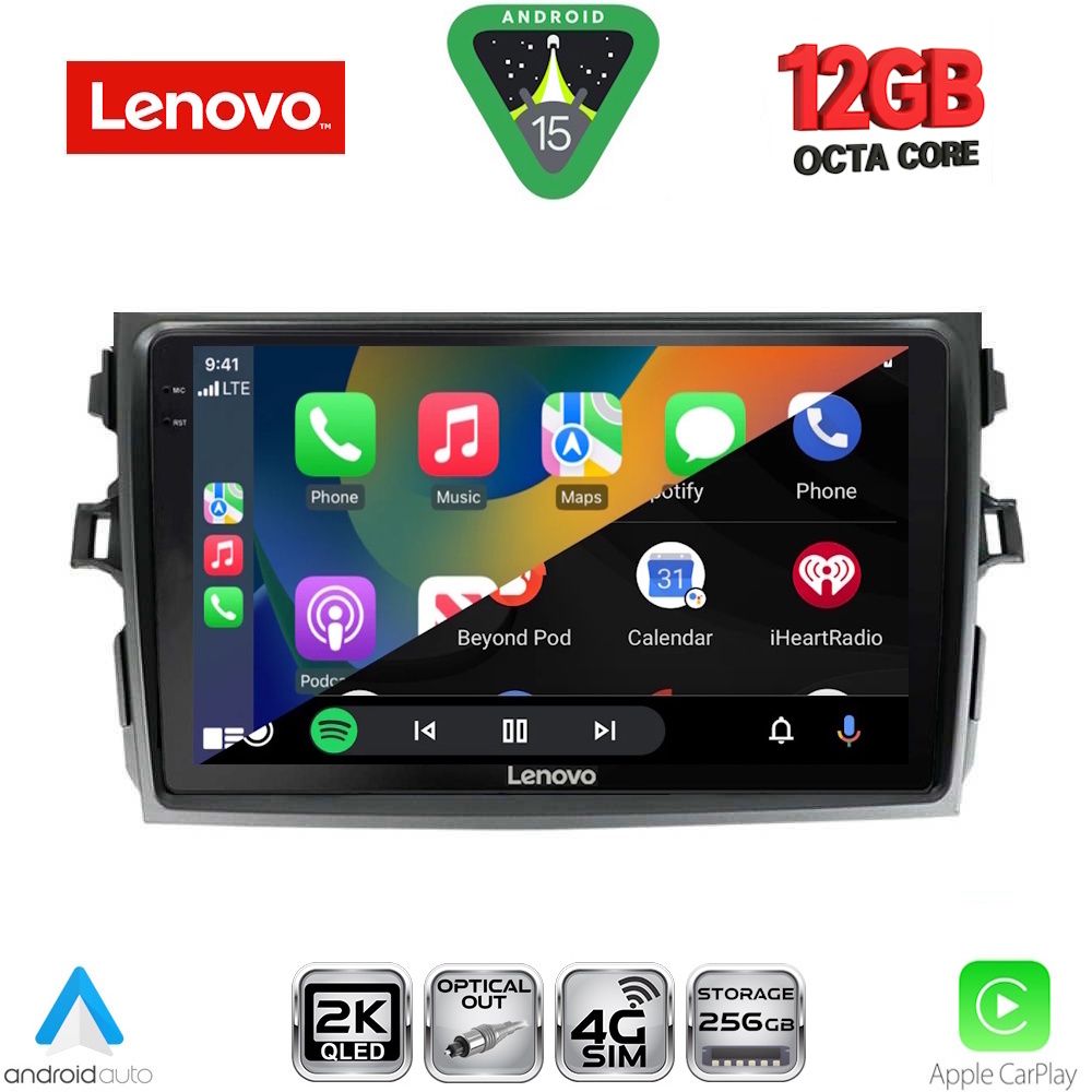 LENOVO SSZ 12713_CPA (9inc) MULTIMEDIA TABLET for TOYOTA COROLLA 4D mod. 2006-2012 LENOVO SSZ 12713_CPA (9inc) MULTIMEDIA TABLET for TOYOTA COROLLA 4D mod. 2006-2012