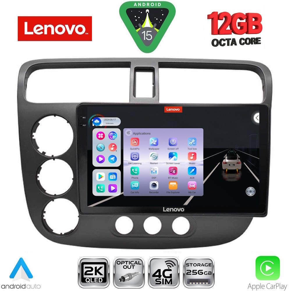 LENOVO SSZ 12187_CPA (9inc) MULTIMEDIA TABLET for HONDA CIVIC 4D mod. 2001-2006 LENOVO SSZ 12187_CPA (9inc) MULTIMEDIA TABLET for HONDA CIVIC 4D mod. 2001-2006