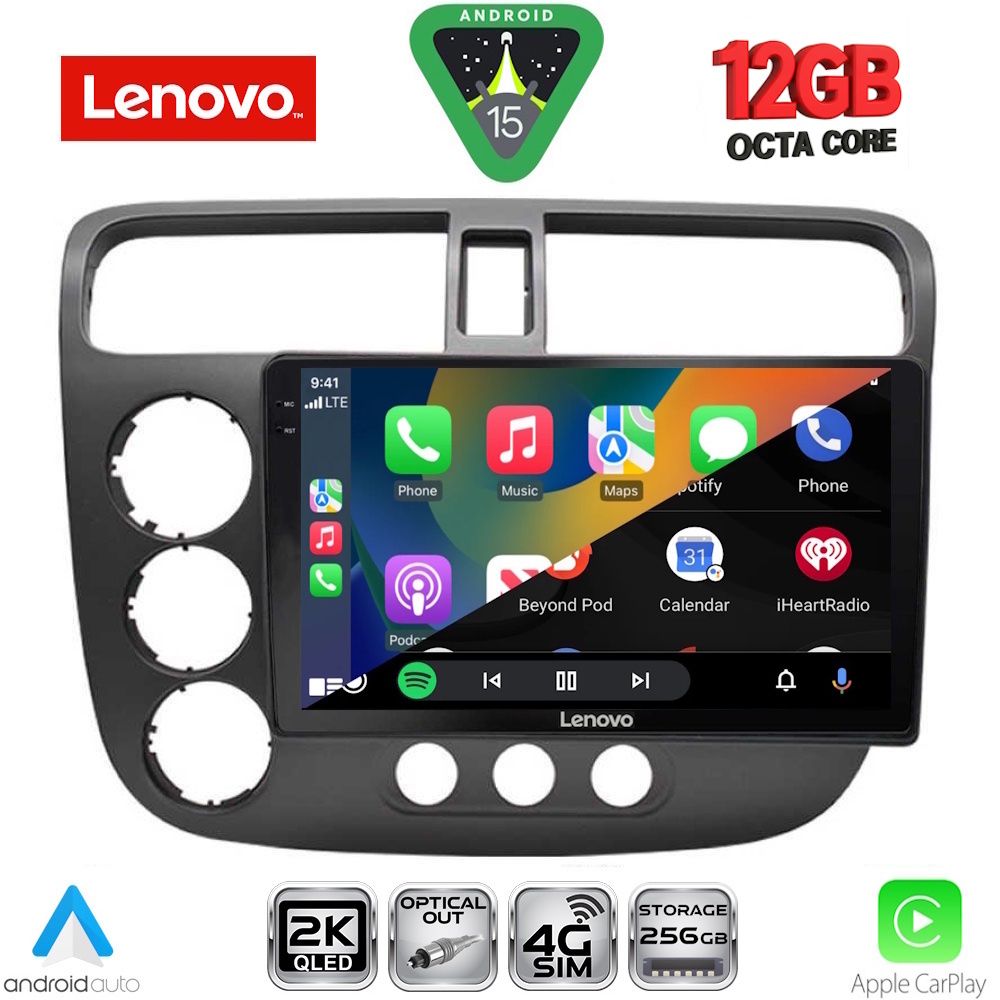 LENOVO SSZ 12187_CPA (9inc) MULTIMEDIA TABLET for HONDA CIVIC 4D mod. 2001-2006 LENOVO SSZ 12187_CPA (9inc) MULTIMEDIA TABLET for HONDA CIVIC 4D mod. 2001-2006