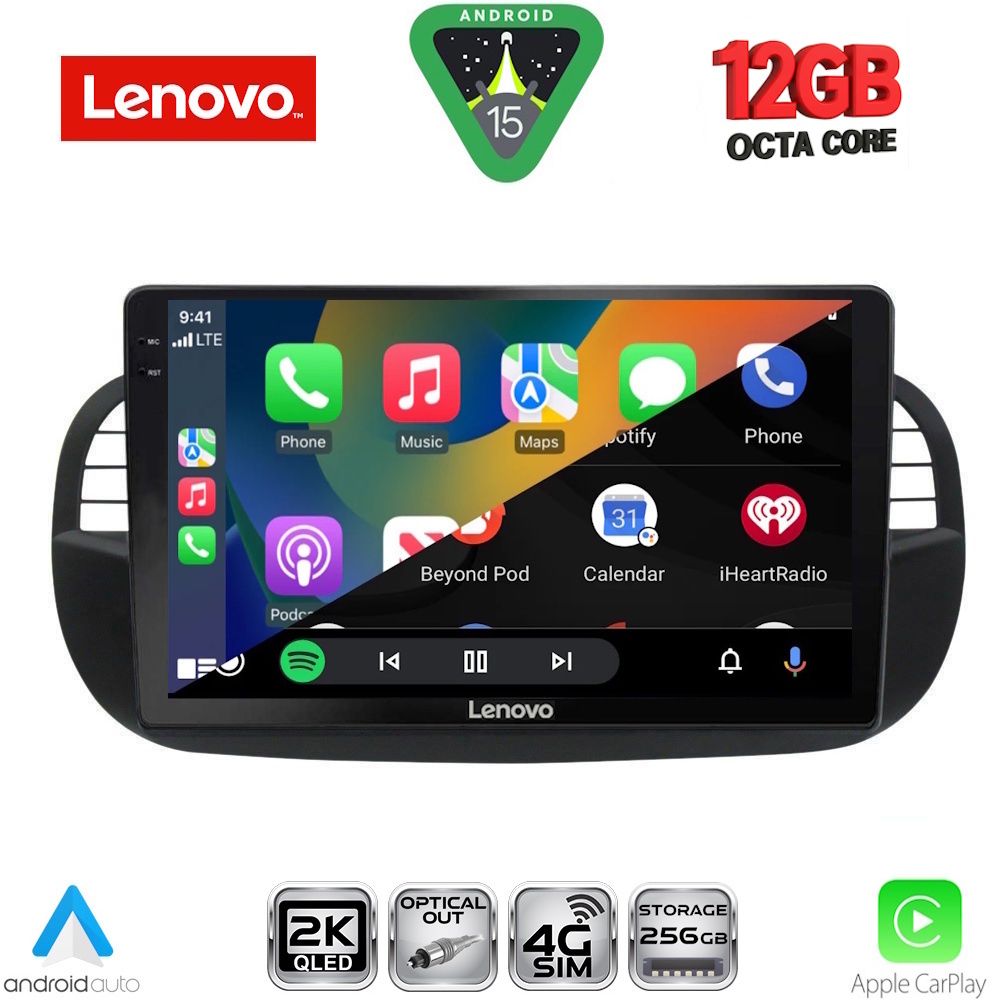 LENOVO SSZ 12130BL_CPA (9inc) MULTIMEDIA TABLET for FIAT 500 mod. 2007-2015 (BLACK) LENOVO SSZ 12130BL_CPA (9inc) MULTIMEDIA TABLET for FIAT 500 mod. 2007-2015 (BLACK)