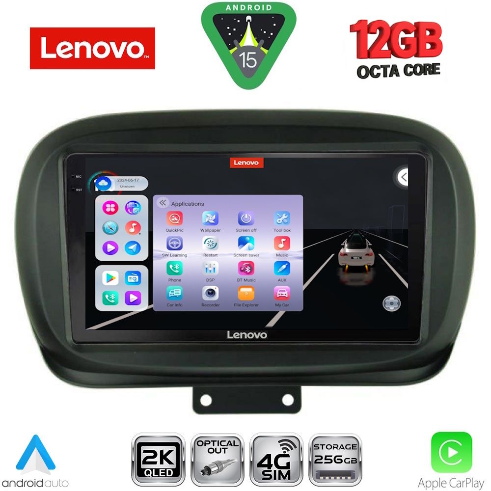 LENOVO SSZ 12134_CPA (9inc) MULTIMEDIA TABLET for FIAT 500Χ mod. 2014-2024 LENOVO SSZ 12134_CPA (9inc) MULTIMEDIA TABLET for FIAT 500Χ mod. 2014-2024